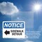 Signmission Sidewalk Detour Left Arrow OSHA Notice Sign, Plastic, 10in W x 7in L, 2PK OS-2PACK-NS-P-710-L-18326 - alternate 2